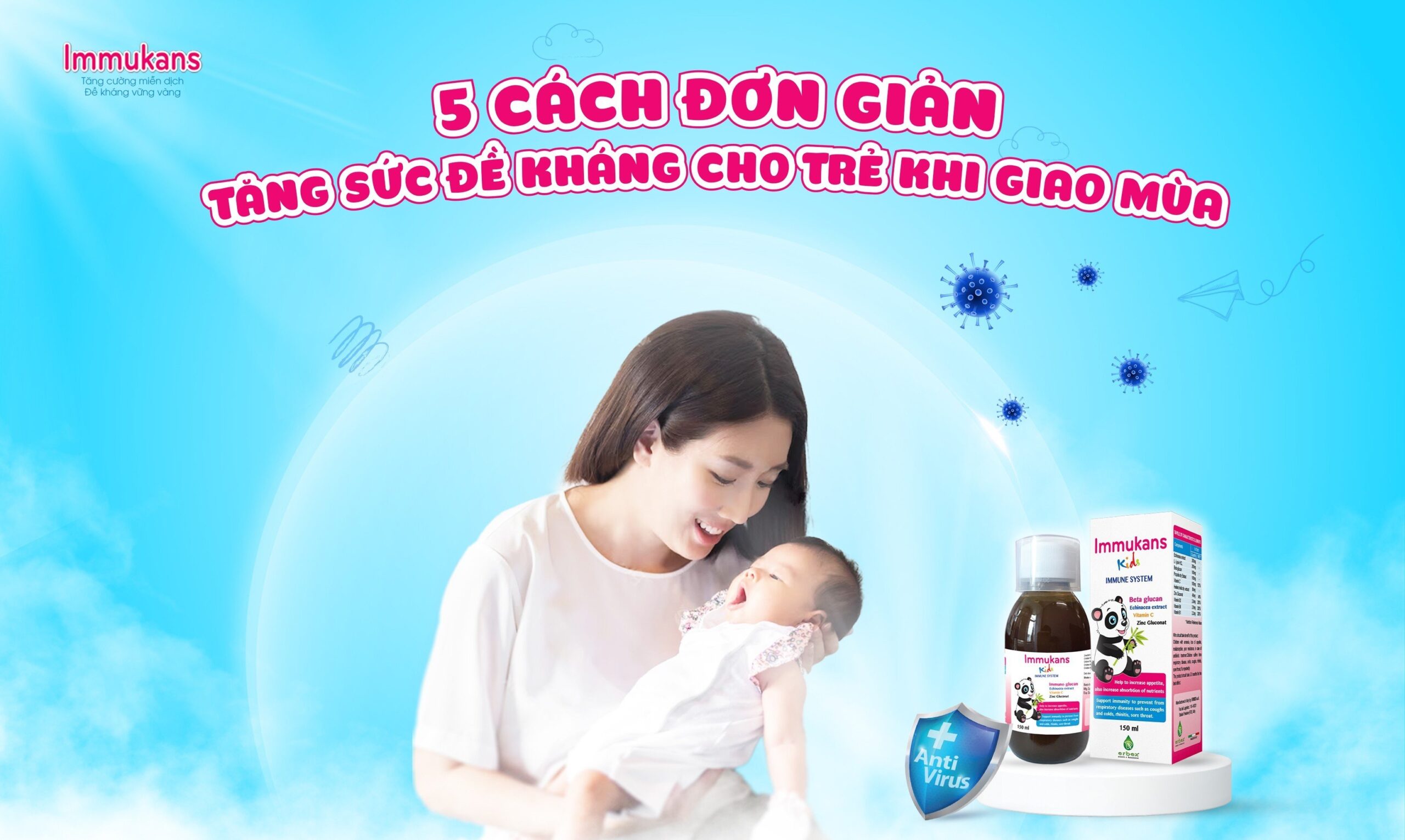 (SKĐS) 5 cách đơn giản tăng sức đề kháng cho trẻ khi giao mùa