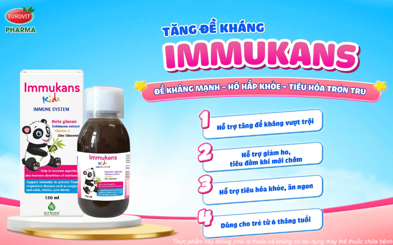 liều dùng Immukans cho trẻ