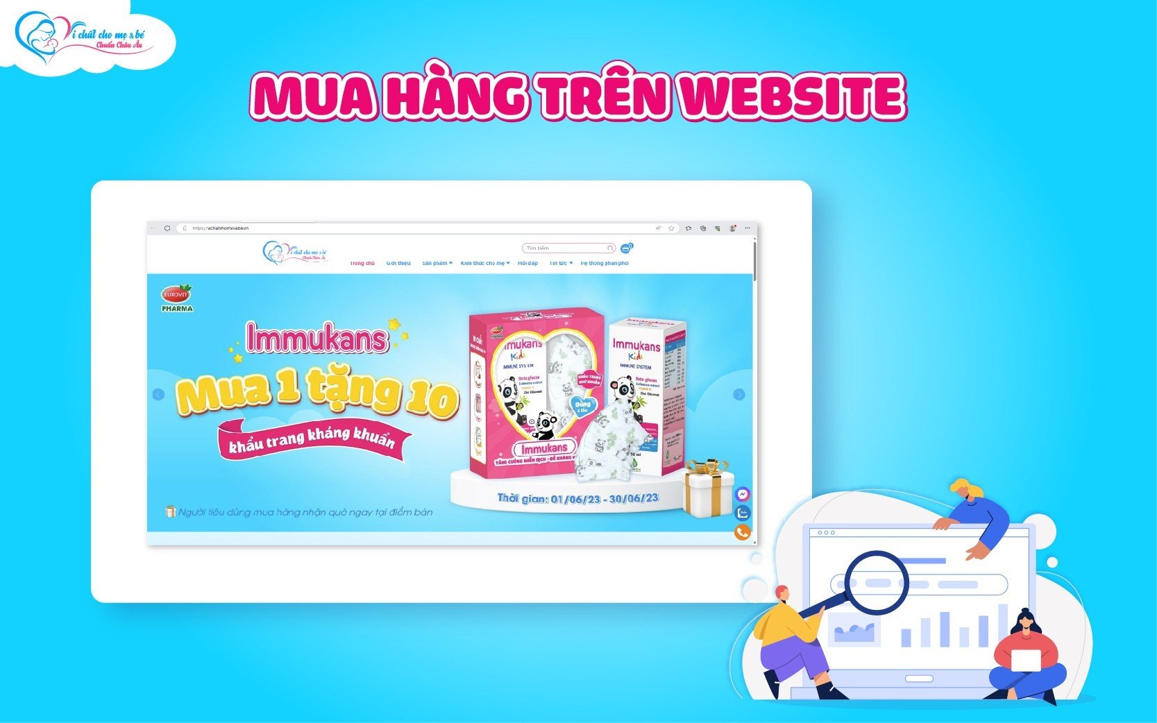 Immukans bán trên website