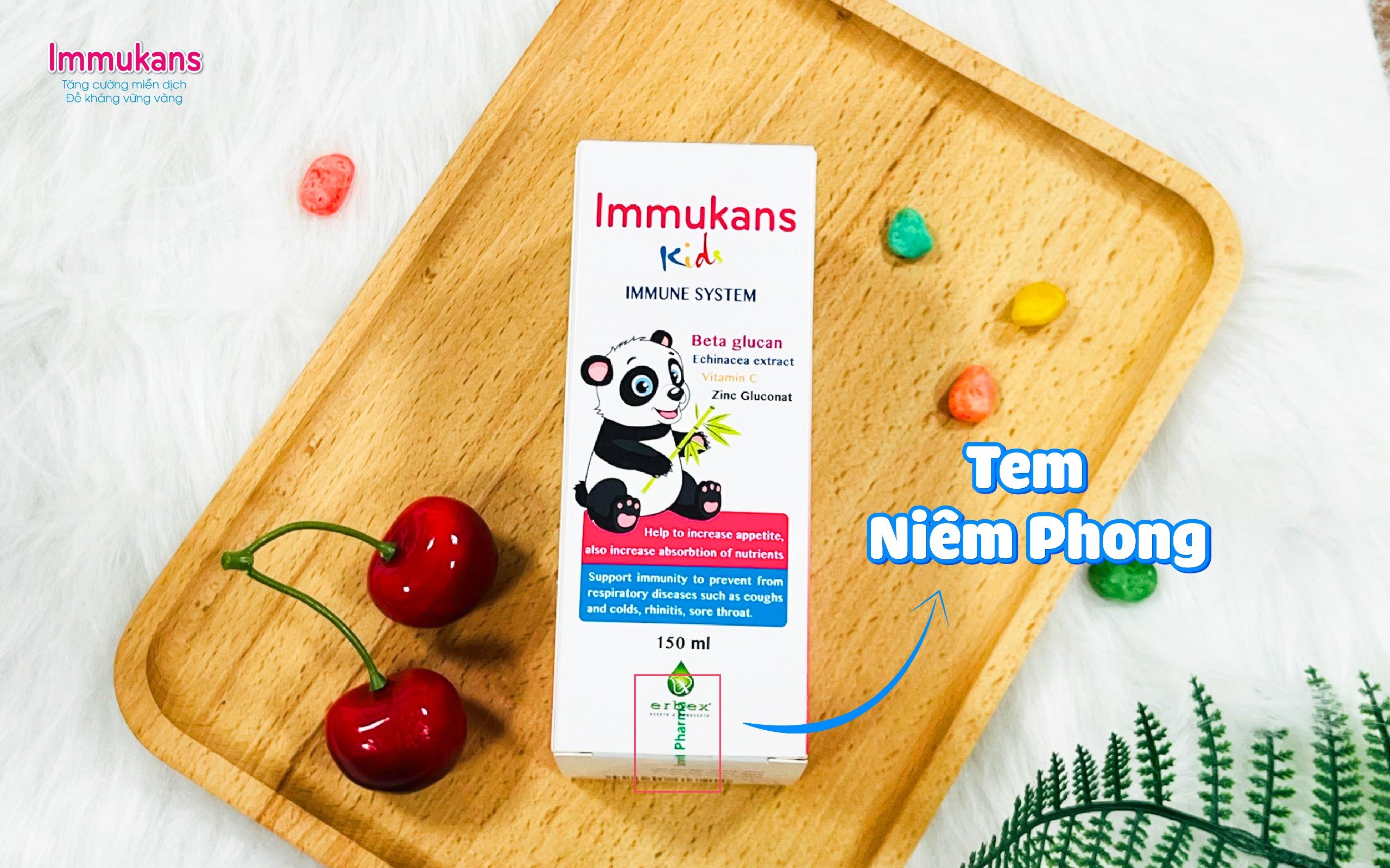 nhận biết Immukans chính hãng qua tem niêm phong