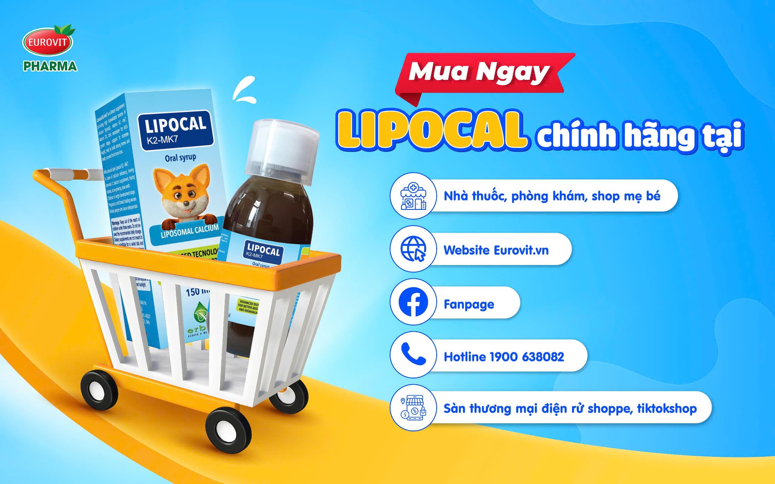 canxi Lipocal giá bao nhiêu, mua ở đâu