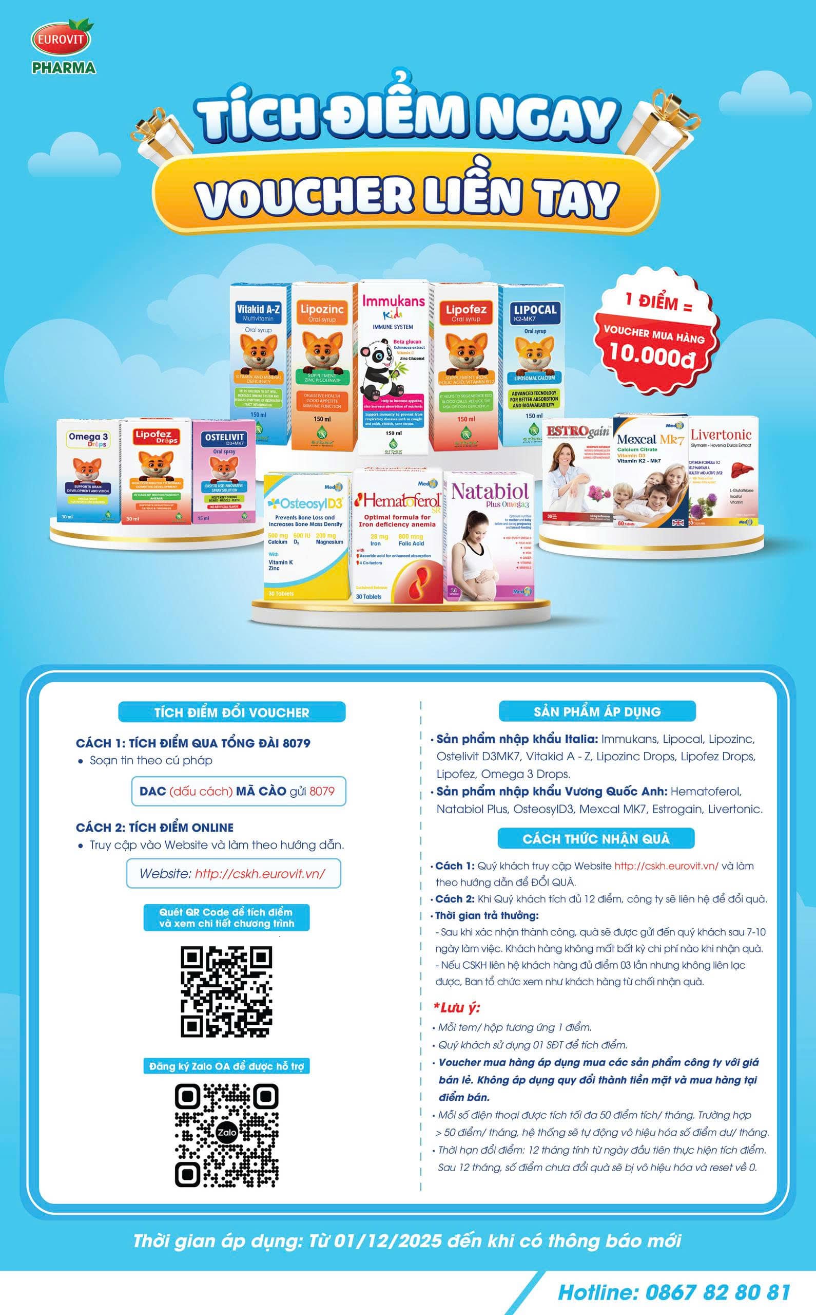 tích điểm eurovit mới