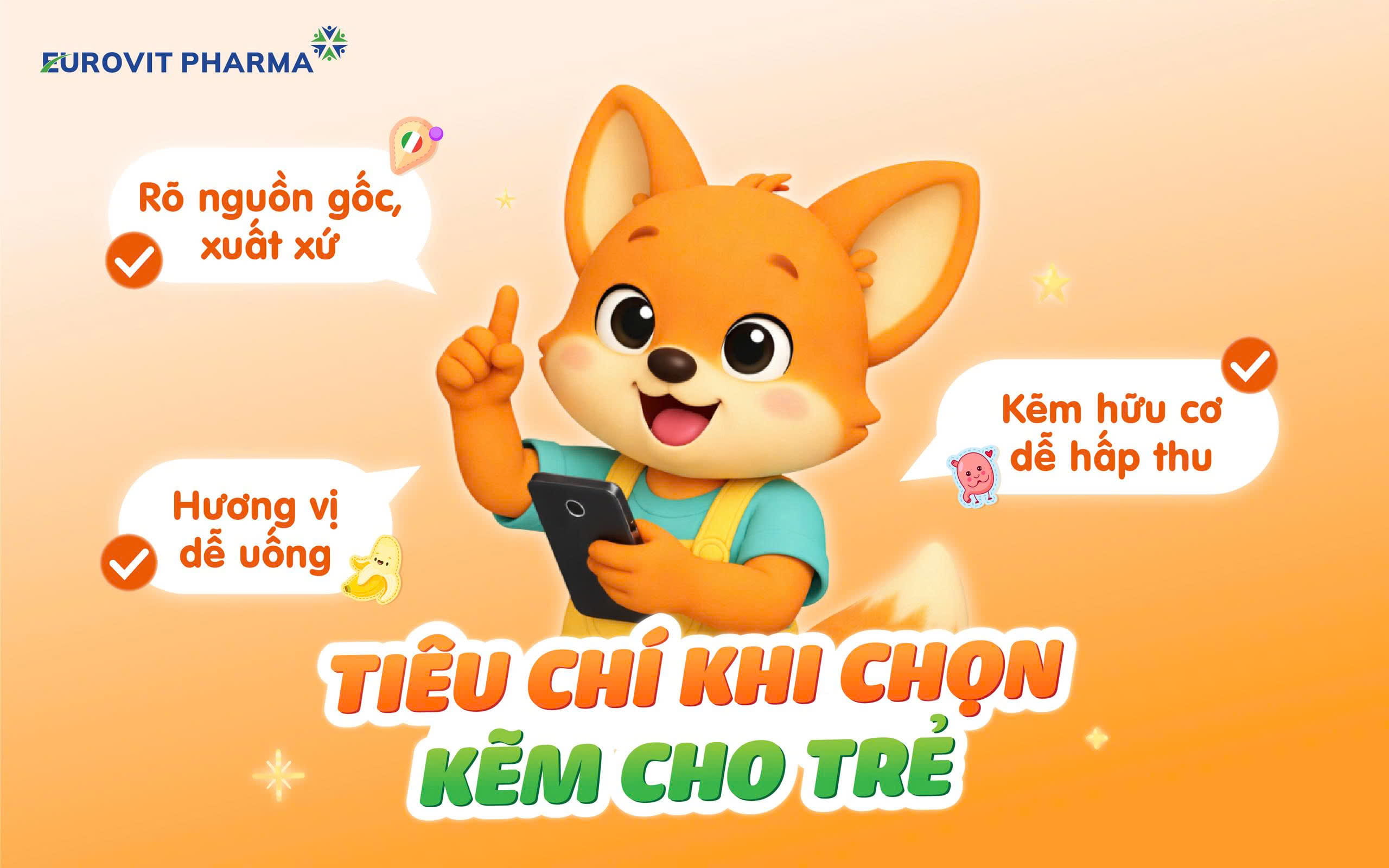tiêu chí chọn kẽm cho trẻ