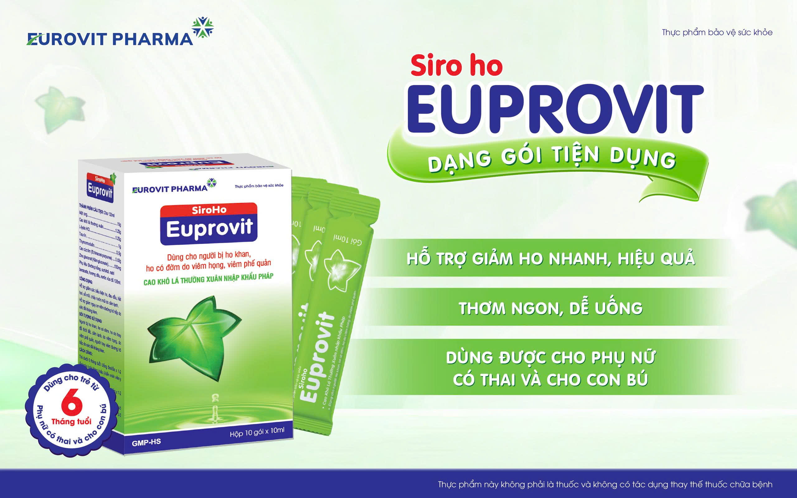 siro ho Euprovit dạng gói